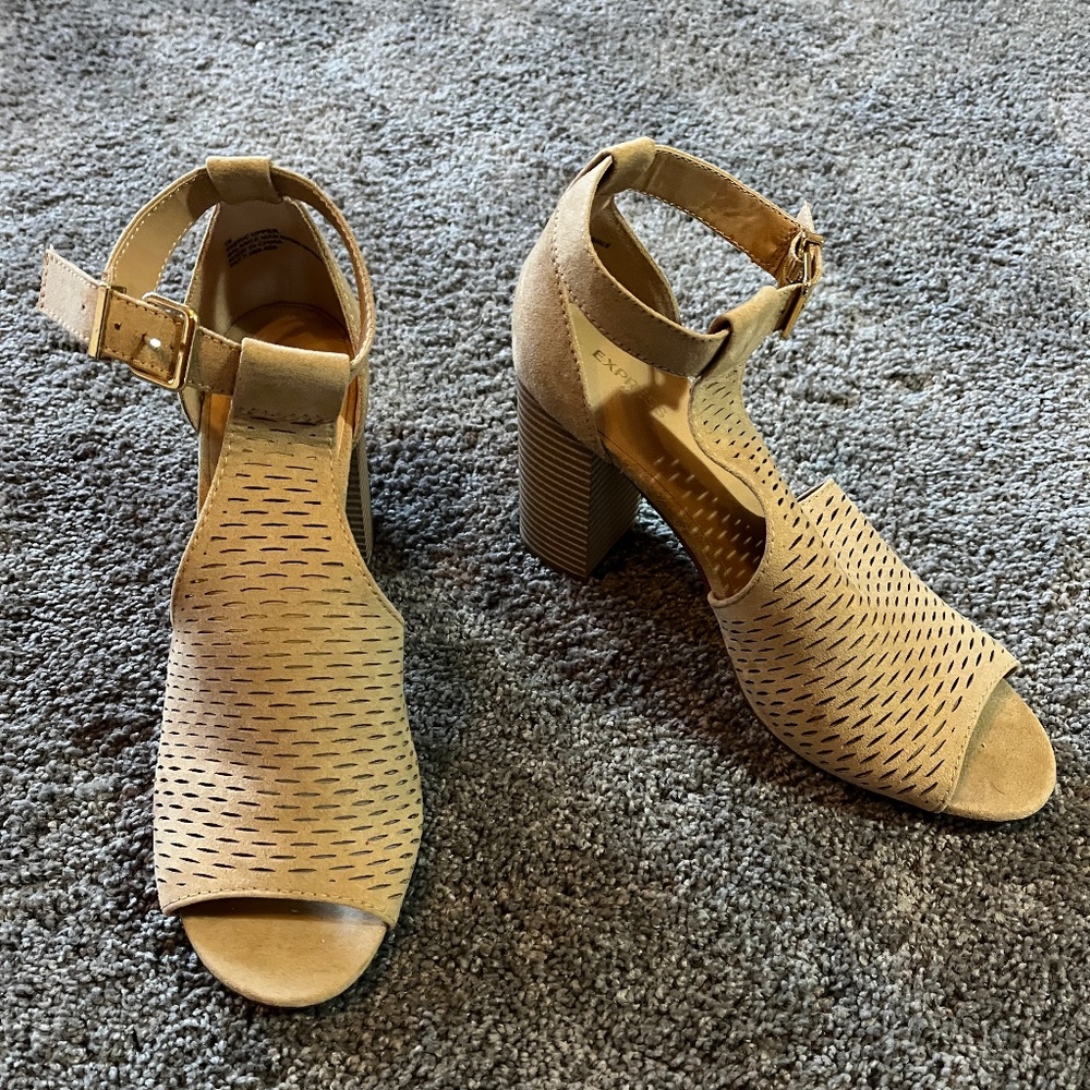 Express Strappy Nude Heel